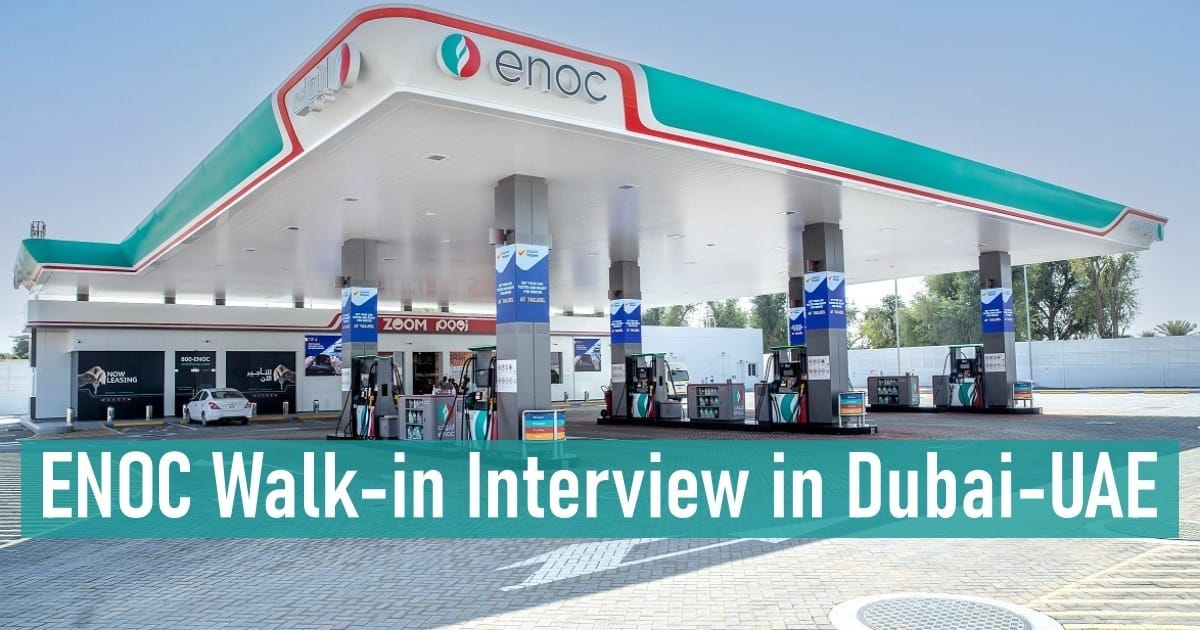 ENOC Walk-in Interview in Dubai-UAE