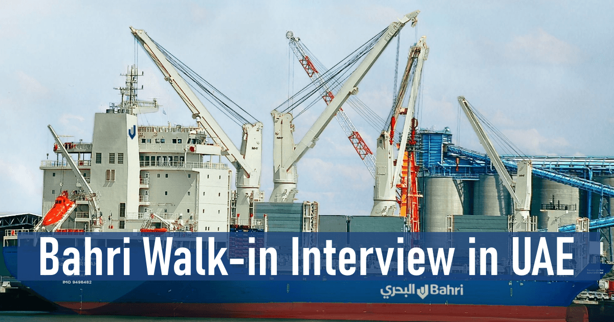 Bahri Walk-in Interview in UAE