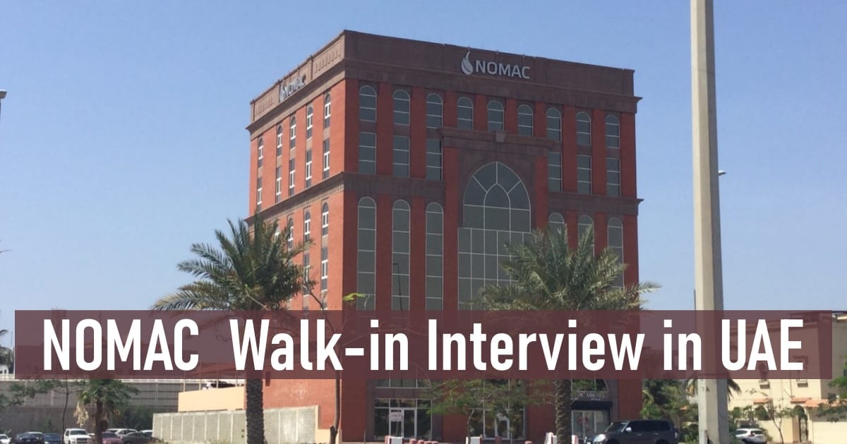 NOMAC Walk-in Interview in UAE