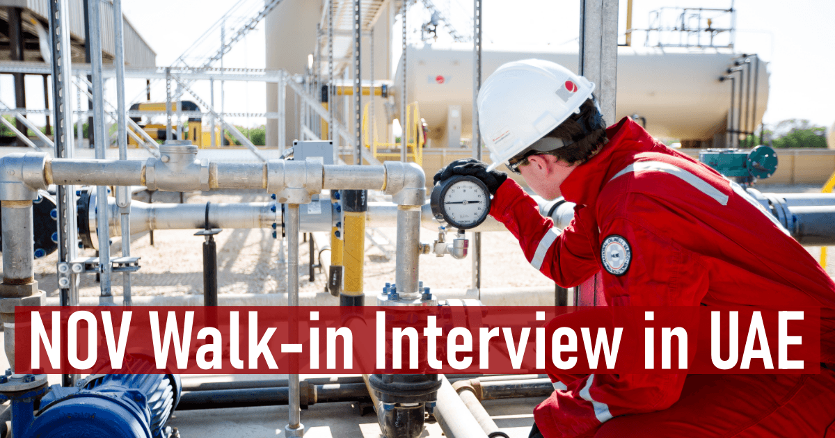 NOV Walk-in Interview in UAE