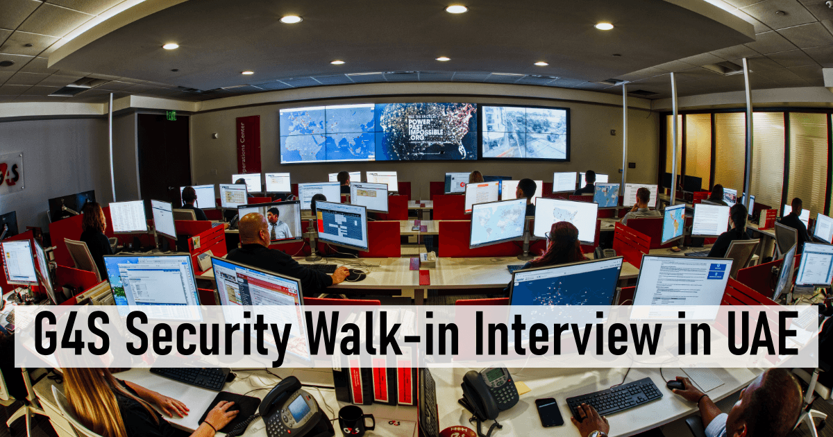 G4S Security Walk-in Interview in UAE